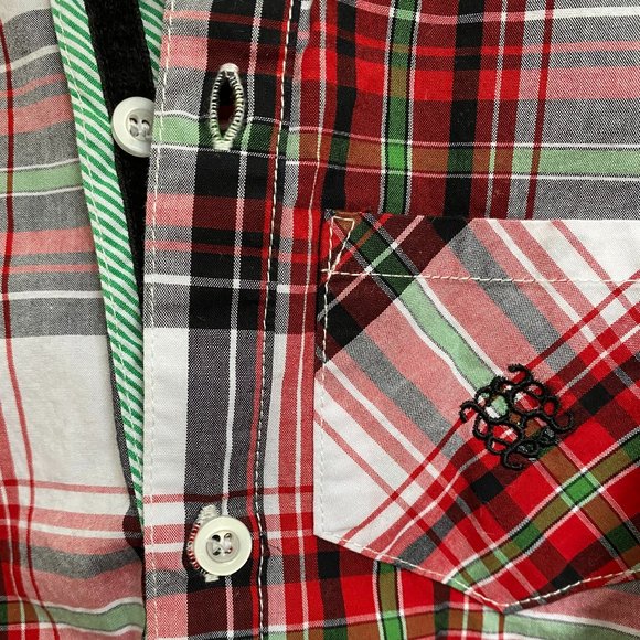 Andy & Evan Button-down Plaid Onesie - Size 18-24M - Picture 2 of 3